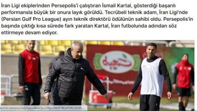 تمجیدهای ادامه دار رسانه های ترکیه از عملکرد کارتال در پرسپولیس